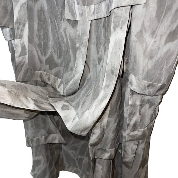 Halston Heritage Womens Dress Size Large Gray Layer Shift Mini Sleeveless - Picture 9 of 10